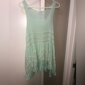Free People Intimately Mint Green Flowy Blouse